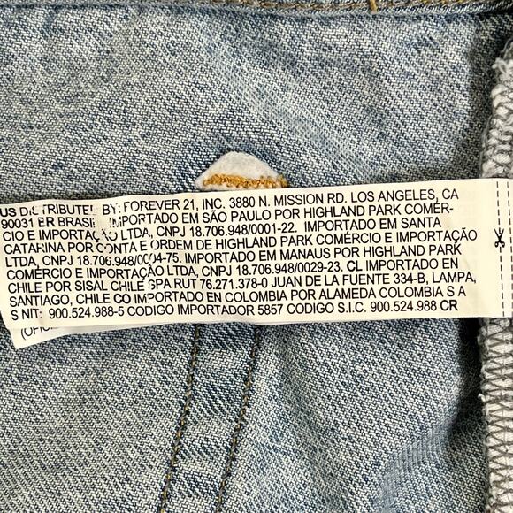 Forever 21 Distressed Mom Jeans Women's High Rise 25 Blue Light Wash Denim - Picture 5 of 5